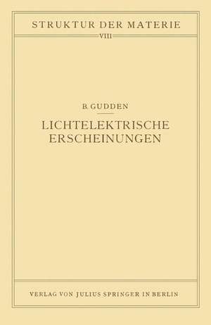 Lichtelektrische Erscheinungen: Band 8 de Berhard Gudden