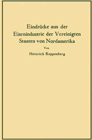 Eindrücke aus der Eisenindustrie der Vereinigten Staaten von Nordamerika de Heinrich Koppenberg