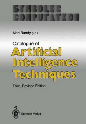 Catalogue of Artificial Intelligence Techniques de Alan Smaill