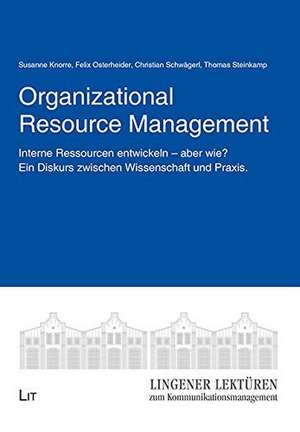 Organizational Resource Management de Susanne Knorre