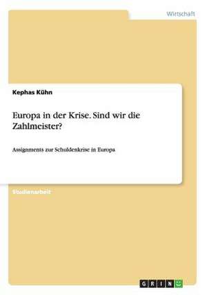 Europa in der Krise. Sind wir die Zahlmeister? de Kephas Kühn