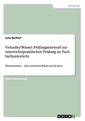 Virtuelles Wasser. Prüfungsentwurf zur unterrichtspraktischen Prüfung im Fach Sachunterricht de Julia Bleffert