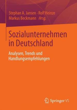 Sozialunternehmen in Deutschland: Analysen, Trends und Handlungsempfehlungen de Stephan A. Jansen