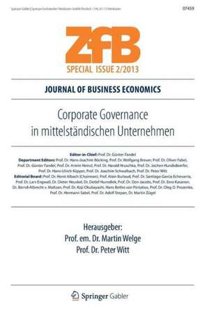 Corporate Governance in mittelständischen Unternehmen de Martin Welge