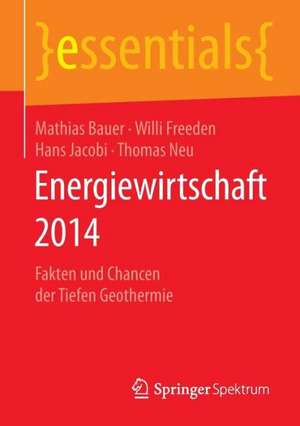 Energiewirtschaft 2014: Fakten und Chancen der Tiefen Geothermie de Mathias Bauer