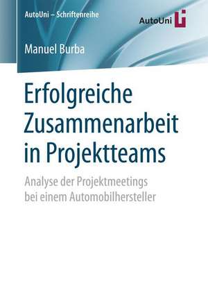 Erfolgreiche Zusammenarbeit in Projektteams: Analyse der Projektmeetings bei einem Automobilhersteller de Manuel Burba