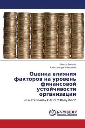 Otsenka vliyaniya faktorov na uroven' finansovoy ustoychivosti organizatsii de Zonova Ol'ga