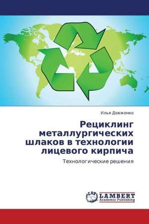 Retsikling metallurgicheskikh shlakov v tekhnologii litsevogo kirpicha de Dovzhenko Il'ya