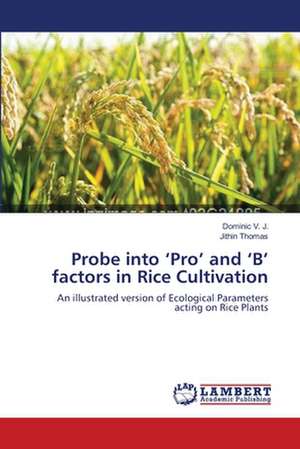 Probe into 'Pro' and 'B' factors in Rice Cultivation de Dominic V. J.