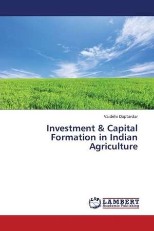 Investment & Capital Formation in Indian Agriculture de Daptardar Vaidehi