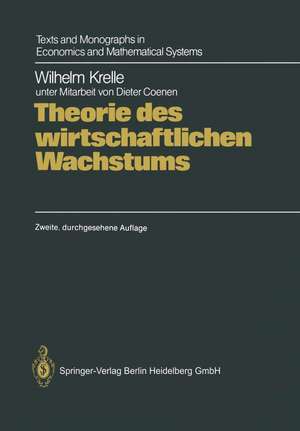 Theorie des wirtschaftlichen Wachstums: Unter Berücksichtigung von erschöpfbaren Ressourcen, Geld und Außenhandel de Dieter Coenen