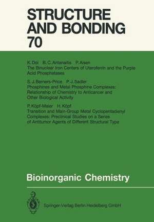 Bioinorganic Chemistry de P. Aisen