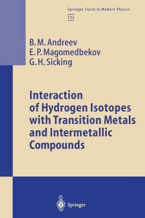 Interaction of Hydrogen Isotopes with Transition Metals and Intermetallic Compounds de B.M. Andreev