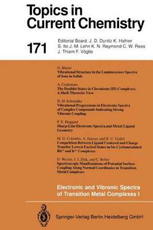 Electronic and Vibronic Spectra of Transition Metal Complexes I de Hartmut Yersin