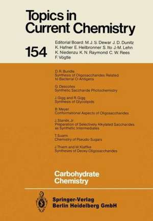 Carbohydrate Chemistry de David R. Bundle