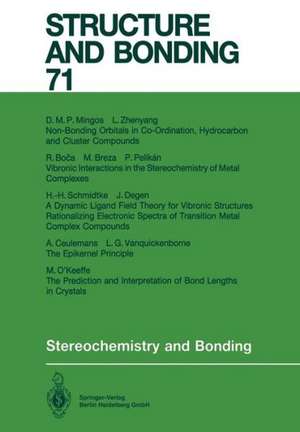 Stereochemistry and Bonding de R. Boca