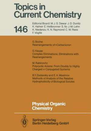 Physical Organic Chemistry de G. Boche