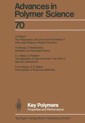 Key Polymers: Properties and Performance de R.M. Aseeva