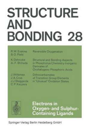 Electrons in Oxygen- and Sulphur Containing Ligands de J. D. Dunitz