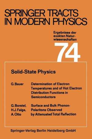 Solid-State Physics: Ergebnisse der exakten Naturwissenschaften de G. Bauer