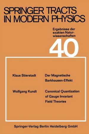 Springer Tracts in Modern Physics de S. Flügge