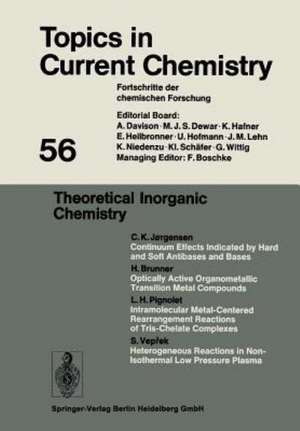 Theoretical Inorganic Chemistry de Kendall N. Houk