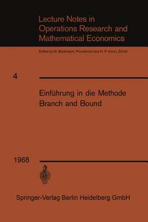 Einführung in die Methode Branch and Bound de Franz Weinberg