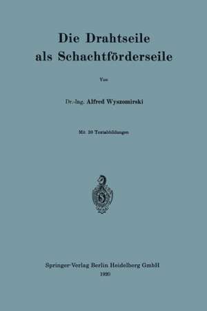 Die Drahtseile als Schachtförderseile de Alfred Wyszomirski