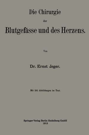 Die Chirurgie der Blutgefässe und des Herzens de Ernst Jeger