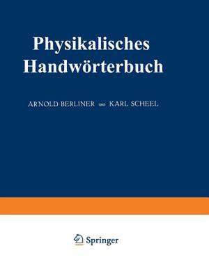 Physikalisches Handwörterbuch de Arnold Berliner