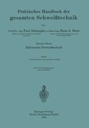 Elektrische Schweißtechnik de Paul Schimpke