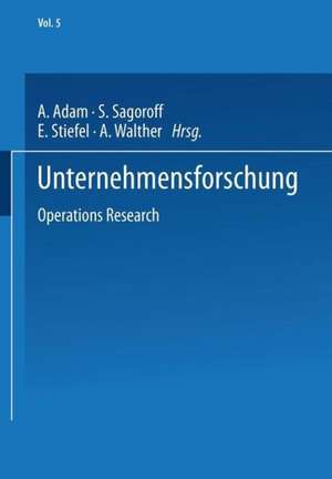 Unternehmensforschung: Operations Research de A. Adam