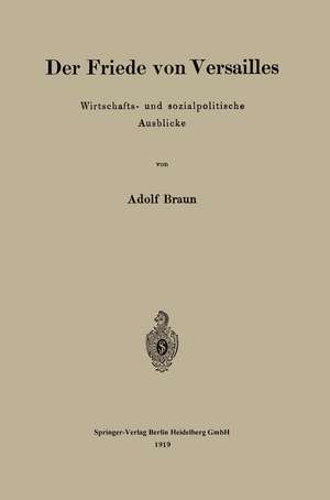 Der Friede von Versailles: Wirtschafts- und sozialpolitische Ausblicke de Adolf Braun