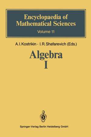 Algebra I: Basic Notions of Algebra de Aleksej I. Kostrikin