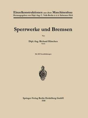 Sperrwerke und Bremsen de Richard Hänchen