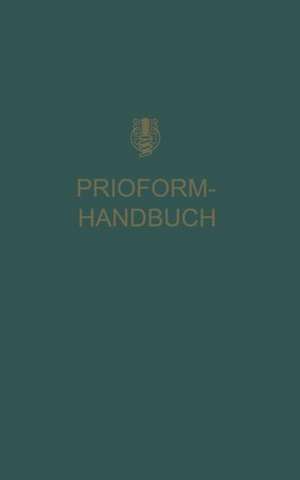 Prioform-Handbuch de Deutcschen prioform Werken Bohlander & Co.G.m.b.H.Köln