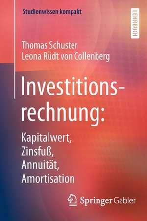 Investitionsrechnung: Kapitalwert, Zinsfuß, Annuität, Amortisation de Thomas Schuster