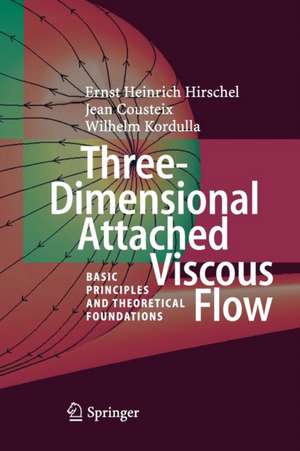 Three-Dimensional Attached Viscous Flow: Basic Principles and Theoretical Foundations de Ernst Heinrich Hirschel