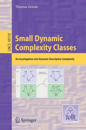 Small Dynamic Complexity Classes: An Investigation into Dynamic Descriptive Complexity de Thomas Zeume