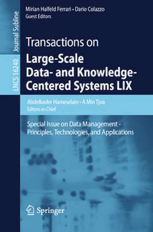 Transactions on Large-Scale Data- and Knowledge-Centered Systems LIX de Abdelkader Hameurlain