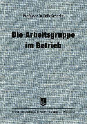 Die Arbeitsgruppe im Betrieb: ihre Untersuchung, Diagnostizierung und Behandlung de Felix Scherke