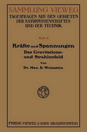 Kräfte und Spannungen: Das Gravitations- und Strahlenfeld de Bernhard Weinstein