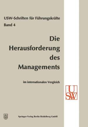 Die Herausforderung des Managements im internationalen Vergleich de H. Albach