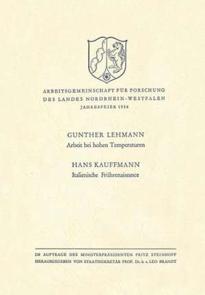 Arbeit bei hohen Temperaturen. Italienische Frührenaissance de Gunther Lehmann