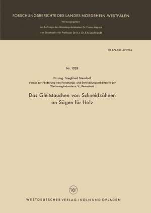 Das Gleitstauchen von Schneidzähnen an Sägen für Holz de Siegfried Stendorf