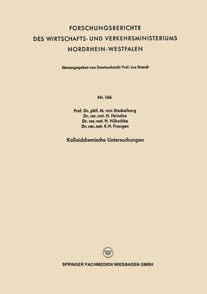 Kolloidchemische Untersuchungen de M. von Stackelberg