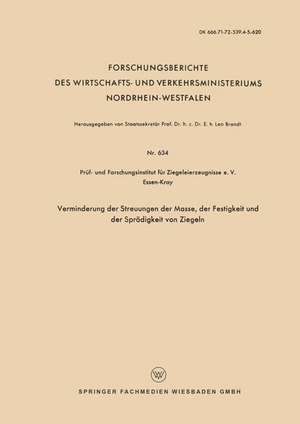 Verminderung der Streuungen der Masse, der Festigkeit und der Sprödigkeit von Ziegeln de Kenneth A. Loparo