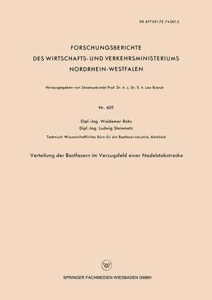 Verteilung der Bastfasern im Verzugsfeld einer Nadelstabstrecke de Waldemar Rohs