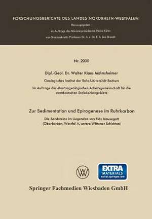 Zur Sedimentation und Epirogenese im Ruhrkarbon: Die Sandsteine im Liegenden von Flöz Mausegatt (Oberkarbon, Westfal A, untere Wittener Schichten) de Walter Klaus Malmsheimer