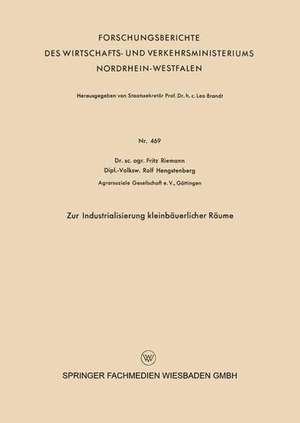 Zur Industrialisierung kleinbäuerlicher Räume de Fritz Riemann